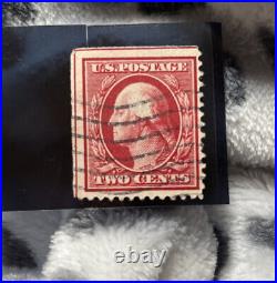 1908 George Washington 2 Cent Stamp Red. Rare. EXM-MINT