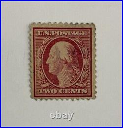 1910 George Washington Two (2) Cent Stamp 388 Red, Rare NH, Original, Free Ship
