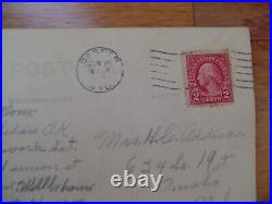 1921 2-Cent Red George Washington President U. S. POSTAGE STAMP RARE on postcard