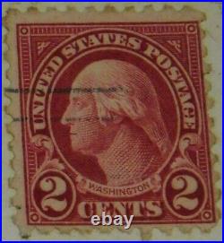 1922-1929 George Washington Two Cent USPS Stamp Red Very Rare