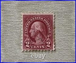 1924 George Washington2 Cent Stamp Carmine Deep Redperforated