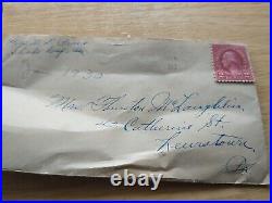 2-Cent Red GEORGE WASHINGTON U. S. Postage Stamp On Envelope issued 1928