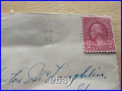 2-Cent Red GEORGE WASHINGTON U. S. Postage Stamp On Envelope issued 1928
