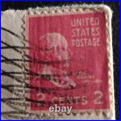 2 Cent Red John Adams Stamp Very Rare