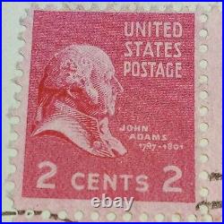 2 Cents Stamp John Adams RARE US President 1797-1801 Postage Stamp MAKE OFFER
