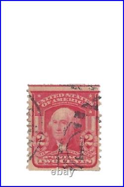 # 322, two cent carmine type II, vertical coil, 1908, cv $7000