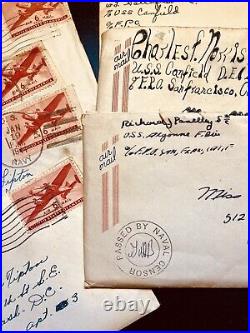 7 Vintage 6 Cent USPS Air Mail Postage Stamps WW2 Letters