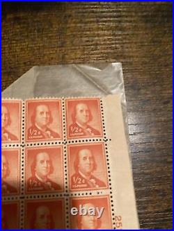 BEN FRANKLIN US Postage 1/2 Cent Stamp-Red EXTREMELY RARE STAMP! 9 Uncut