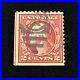 Carmine Red 1917 George Washington 2 cent stamp with red line. Very rare