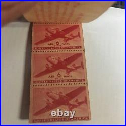 Complete book of Vintage 6 Cent Air Mail stamps in (MINT) condition