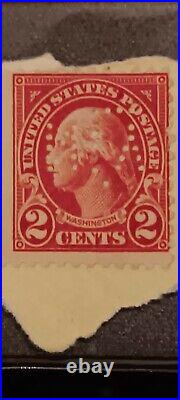 George Washington 2-Cent Stamp Used Rare and perforated