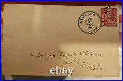 George Washington 2-Cent Stamp postage Used Rare 1923 Valuable Red on env w date