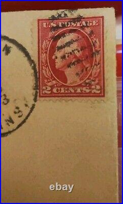 George Washington 2-Cent Stamp postage Used Rare 1923 Valuable Red on env w date