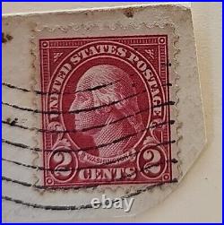 George Washington 2 Cent stamp two cent Postmark 1924 CA