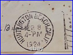 George Washington 2 Cent stamp two cent Postmark 1924 CA