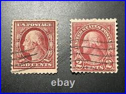 George Washington 2 Cents Stamp U. S. Postage Red
