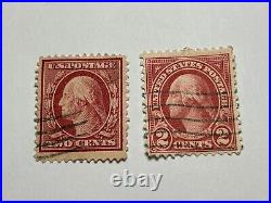 George Washington 2 Cents Stamp U. S. Postage Red