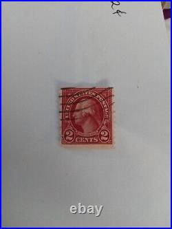 George Washington (2) Vintage Rare 1932 US 2 Cent Stamp RED