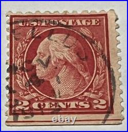 George Washington Red 2 Cent Stamp Date Possibly 1913 W Red Line Error