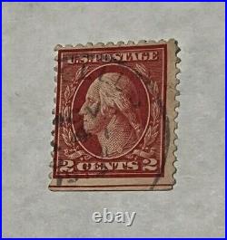 George Washington Red 2 Cent Stamp Date Possibly 1913 W Red Line Error