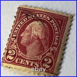 George Washington Red 2 Cent Stamp Previously Hinged MNG