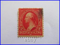 George Washington two cents red stamp, old usa stamp, used