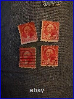 George washington 2 cent stamp red carmine