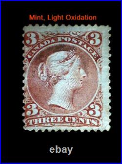 MINT Canada SC#25 Queen Victoria Large Queen(1868) Partial Original Gum CV $2000