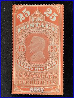 Matt's Stamps Us Scott #pr3, 25-cent Newspaper Stamp, Mhngai, CV $400