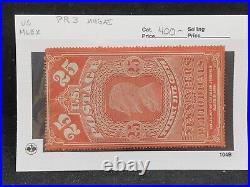 Matt's Stamps Us Scott #pr3, 25-cent Newspaper Stamp, Mhngai, CV $400