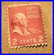 Never Used! Red 2 Cents John Adam's Rare Stamp Coated
