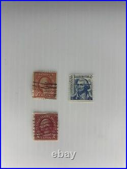 RARE GEORGE WASHINGTON RED 2 CENT STAMPS And 5 Cent STAMP