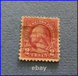 RARE George Washington 2 Cent RED Postage Stamp Two Cent USPS Stamp, used