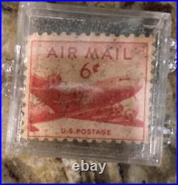 RED AIR MAIL 6 CENT U. S. Postage STAMP 01/17
