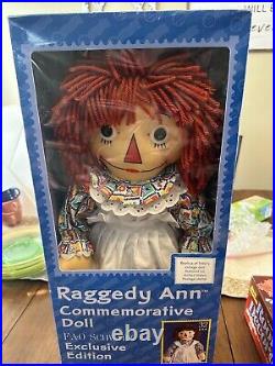 Raggedy Ann doll FAO Schwarz RARE LOOK 598/600! Exclusive box 32 cent stamp