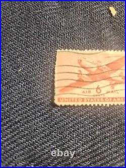Rare 1940s Red 6 Cent U. S. Air-mail Stamp