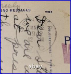 Rare 1940s Red 6 Cent U. S. Air-mail Stamp On Postcard Seneca Sc 1942
