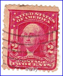 Rare USA Stamp George Washington 2 Cents Red Stamp 1902