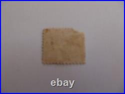 Six Cent United States Air Mail Red Postage Stamp Lower Right Corner Damaged