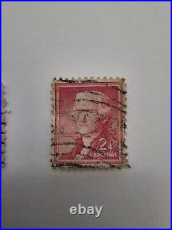 Thomas Jefferson 2 cent Antique Postage Stamp Red Used