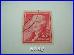 Thomas Jefferson United States 2 Cent Stamp Red Un Graded Cancelled Post