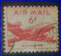 USA 6 Cent Red US Air Mail Stamp 1949