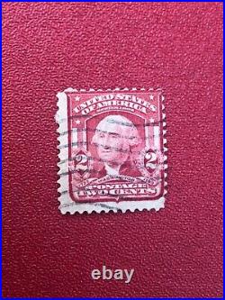 USA George Washington 2 Cent Carmine Red Stamp 1902-1903 Perforated