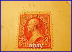 US Postage Stamp George Washington 2 Cent Red Stamp 1847+ Very Rare used 1901