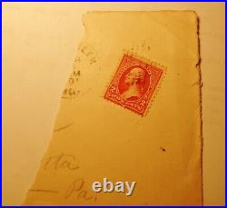 US Postage Stamp George Washington 2 Cent Red Stamp 1847+ Very Rare used 1901