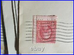 US Postage Stamp George Washington Two Cent 2¢ Red Stamp 1894 Shield New York