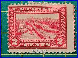 US stamp 1913, Sc A145, #398, 2c, Misperforated, MLH