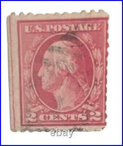 US stamp George Washington red 2 cent rare red line misprint