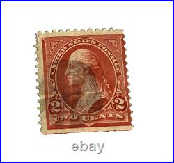 Us. Rare Red Us 2 Cent George Washington Stamp