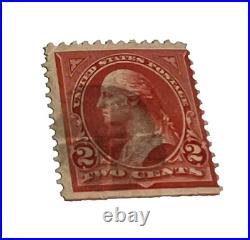 Us. Rare Red Us 2 Cent George Washington Stamp